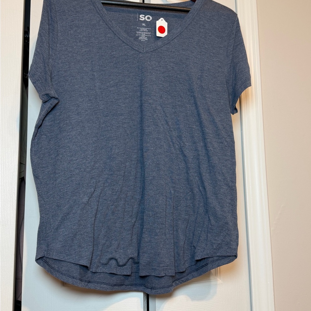 SO Women's Heather Blue Short Sleeve Tee